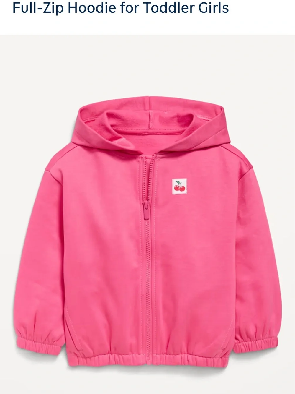 5T Girls Old Navy Pink Full-Zip Cherry Hoodie